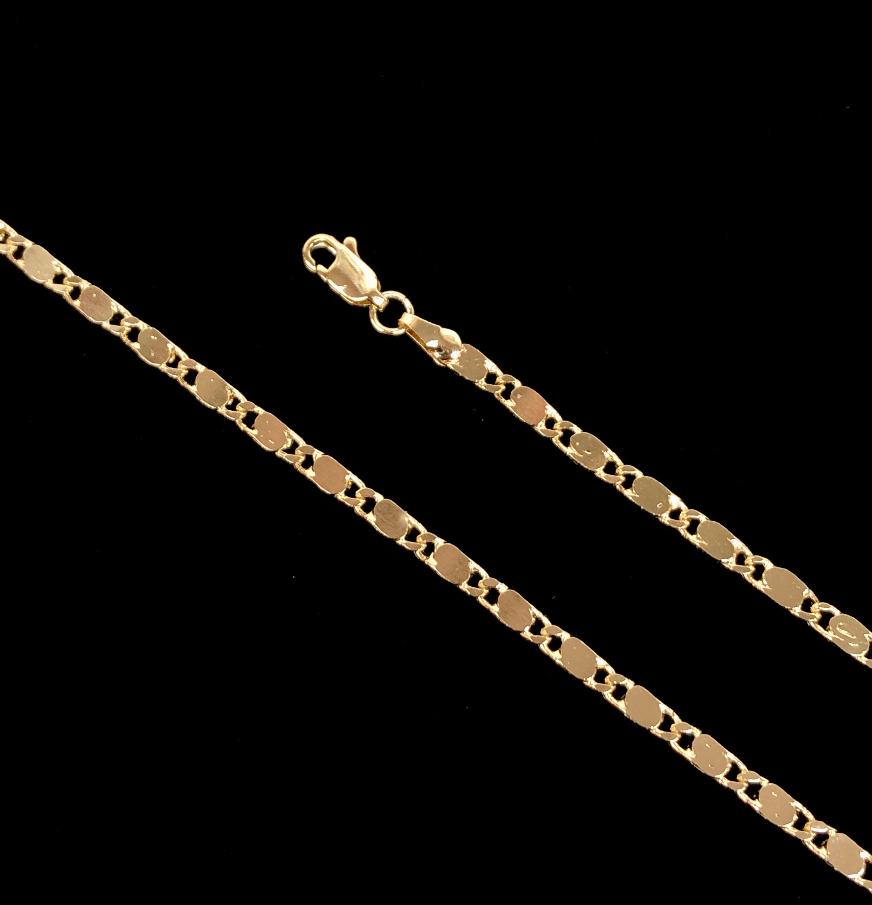 18K Gold Filled 3mm Mirror Chain (Pack of 12)